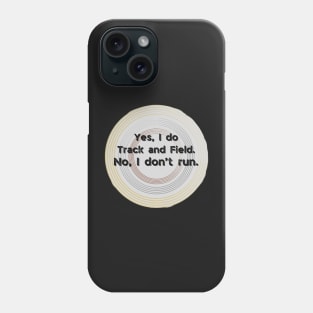 Track and field not running metal colors Phone Case