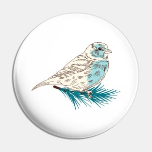 Winter Sparrow Pin