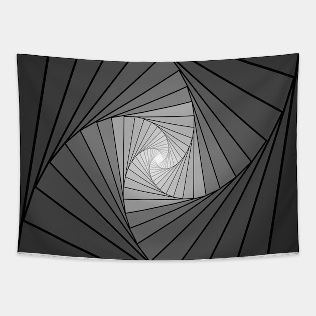 Gray to black spirals Tapestry by hedehede