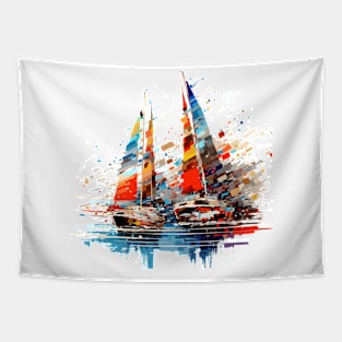 Sailing Boat Sea World Ocean Beauty Discovery Travel Tapestry