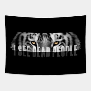 I See Dead People Lion Vector Graphic Design Tapestry