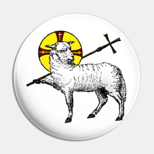 Ecce Agnus Dei (coloured) Pin