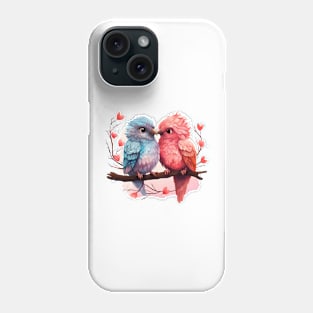 Valentine Kissing Potoo Bird Couple Phone Case