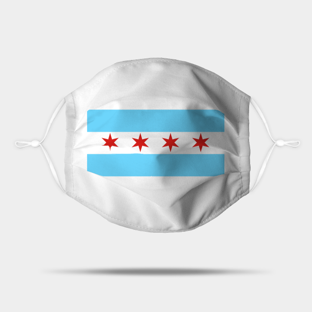 Chicago Flag face mask Illinois Face Mask Chicago Flag Face Mask
