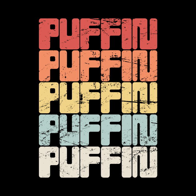 Vintage PUFFIN Text by MeatMan