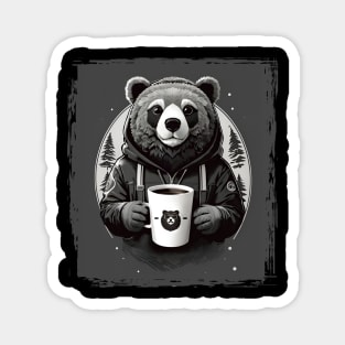 Bear with cup of coffee Magnet