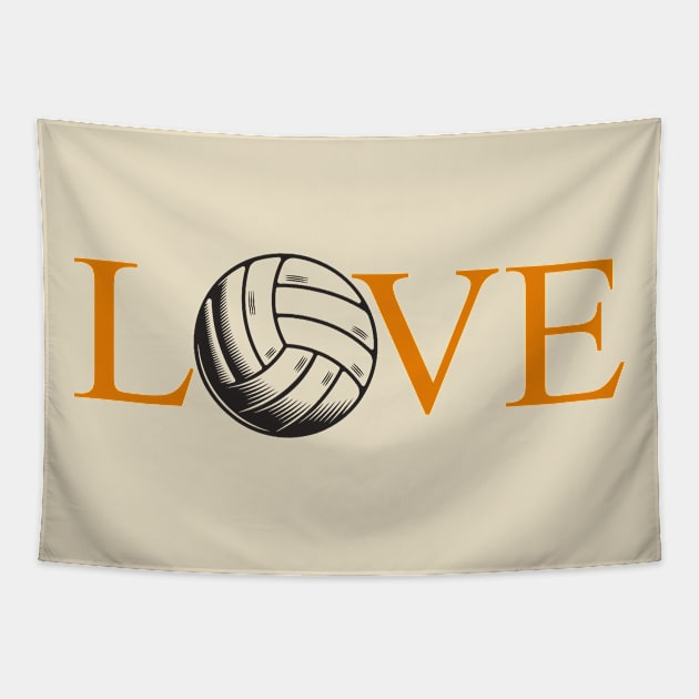 Volleyball Lover Tapestry by Issho Ni