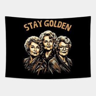 Golden Girl—Dorothy, Blanche, Rose, and Sophia—Stay Golden Tapestry
