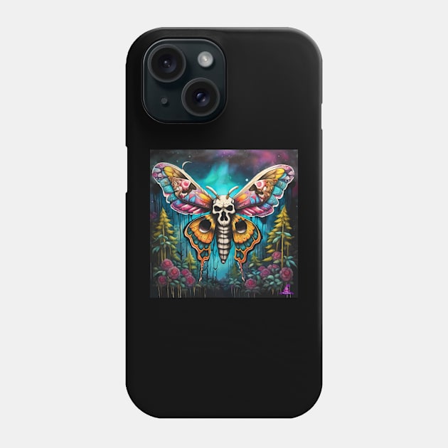 VIBRANT VISIONS (DEATH-HEAD MOTH) Phone Case by Morrigan Austin