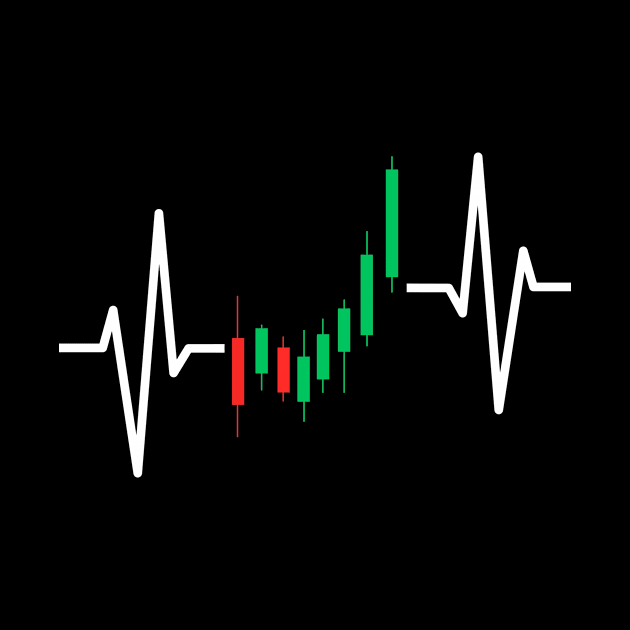 Crypto Candlestick Heartbeat Pulse EKG: Trading Investor Humor by Destination Christian Faith Designs