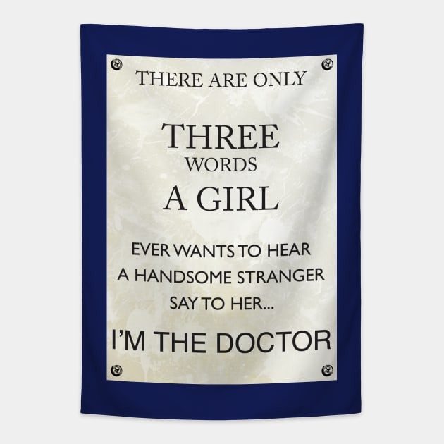 3 Words, I'm The Doctor Tapestry by sophiedoodle