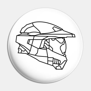 Master Chief Helmet Line art Pin