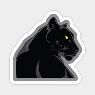 Panther Black Cat Color Design Magnet