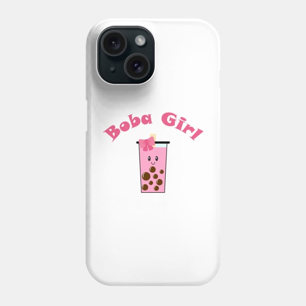 Boba Girl in Pink Phone Case by Kelly Gigi