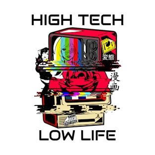 High Tech Low Life Retro Gamer T-Shirt