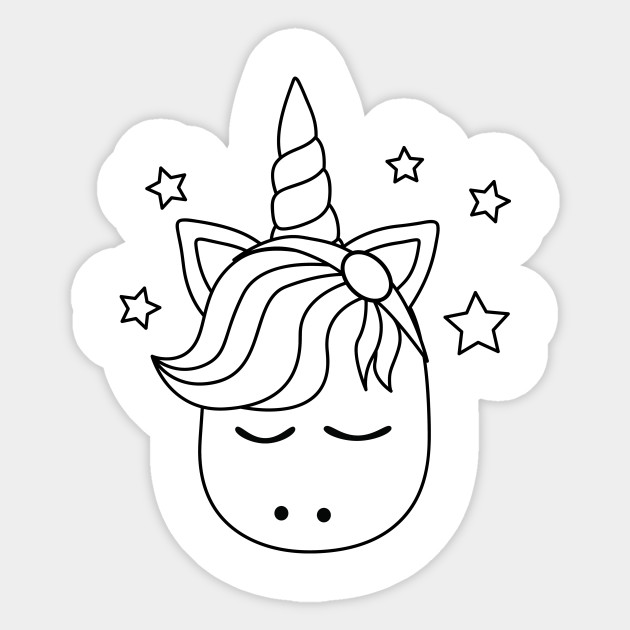 Cute Baby Unicorn Face Cute Baby Unicorn Face Sticker Teepublic