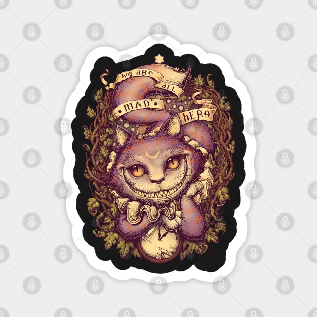 Cheshire Cat Magnet by Medusa Dollmaker