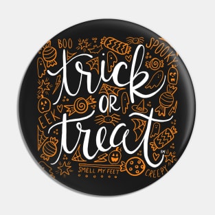 Trick or Treat Doodle Pin