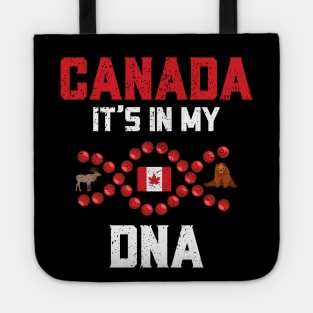 Canada It's In My DNA Canadian Heritage Distressed Tote