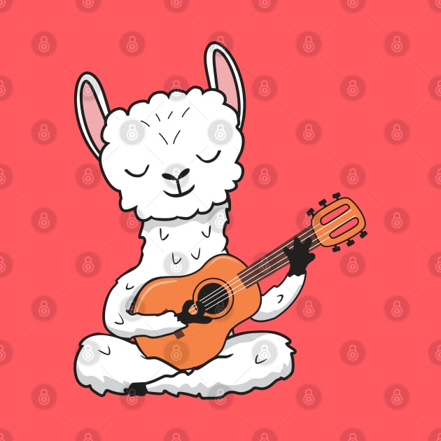 llama playing guitar by Mako Design 