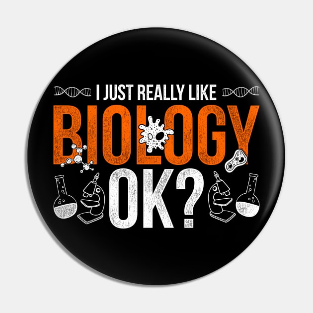 Sciecne Retro Biologist Biology Pin by shirtsyoulike