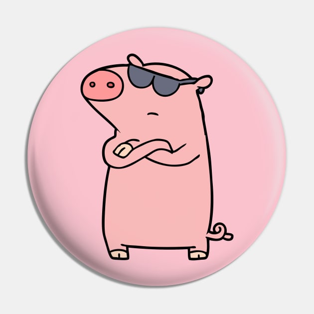 Cancel Pig is not impressed Pin by Alt World Studios