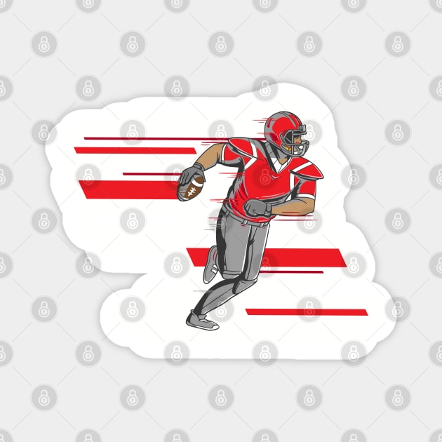 Speed Footballer - Sports Gift Magnet by Shirtbubble