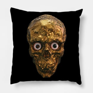 BOO BOO GOLD SKULL WITH EYES Pillow