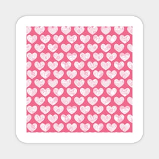 Pink Roses in Hearts Magnet