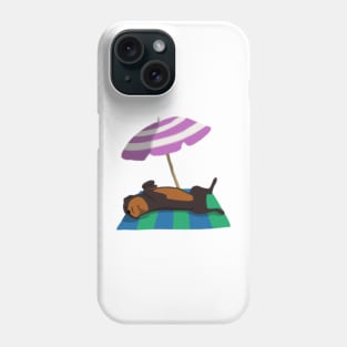 Rottweiler dog chills at the beach Phone Case