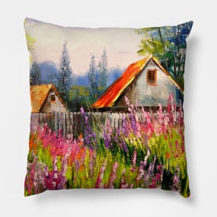 Summer in the village Pillow