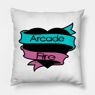 Arcade Fire Heart Scroll Pillow