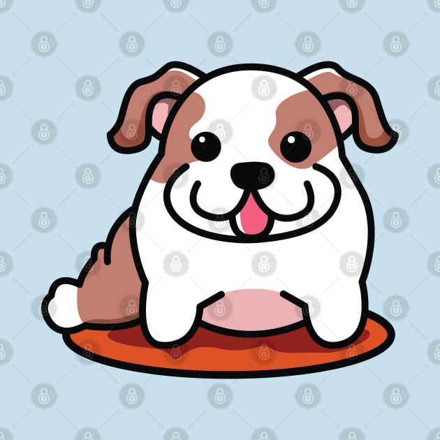 Cute Lazy English Bulldog Lover Gift by Kawaii Bomb