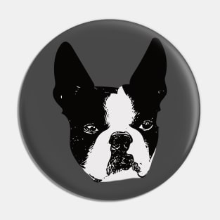 Boston Bull Terrier Face Pin