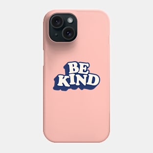 Be Kind in black peach and white Phone Case