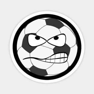 Scary and Angry Football/Soccer Ball Rage Magnet