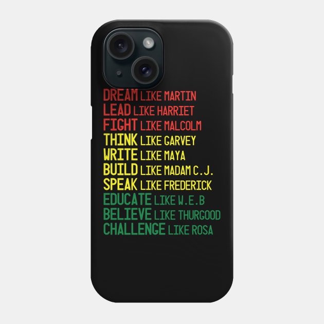 Black Heroes, Civil Rights Leaders, Black Lives Matter, I Can't Breathe Phone Case by UrbanLifeApparel