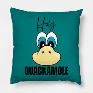 Holy Quackamole Curious Big Nose Funny Face Cartoon Emoji Pillow