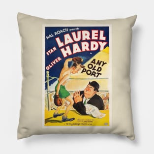 Laurel & Hardy in Any Old Port Movie Poster Pillow