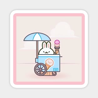 Ice Cream Bunny Magnet