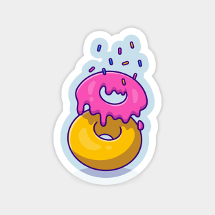 Doughnut Ingredient Cartoon Magnet