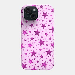 Magenta Star Pattern Phone Case