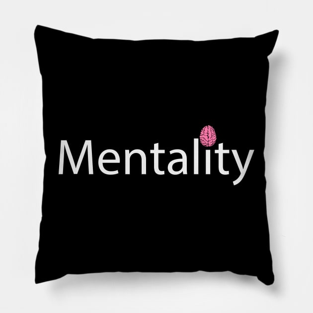 Mentality artistic text design Pillow by BL4CK&WH1TE 