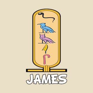 JAMES-American names in hieroglyphic letters-James, name in a Pharaonic Khartouch-Hieroglyphic pharaonic names T-Shirt