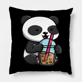 Kawaii Cute Anime Panda Otaku Japanese Bubble Boba Tea Pillow