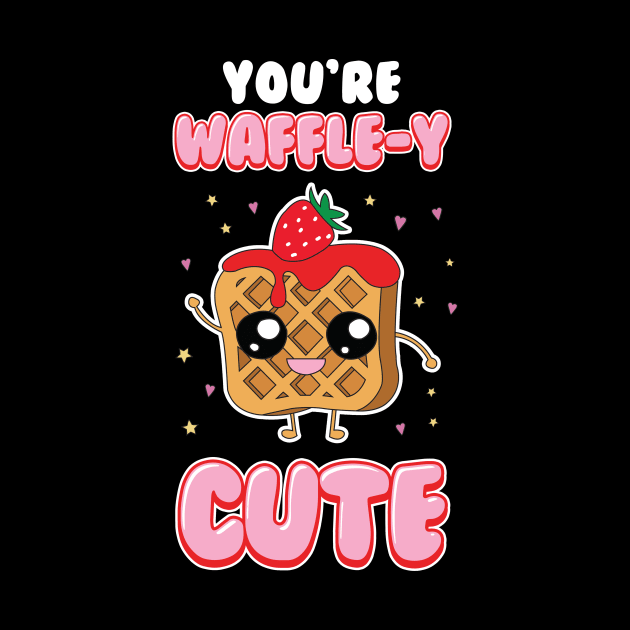 Cute You're Waffle-y Awfully Punny Breakfast Pun by theperfectpresents