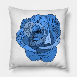 Blue rose Pillow