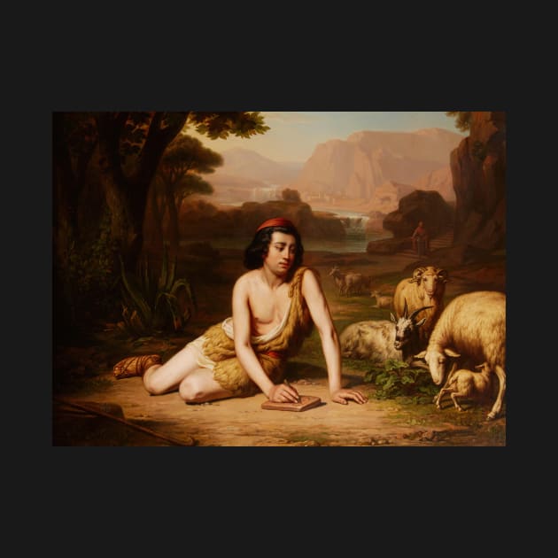 Giotto Drawing from Nature by John William Godward by Classic Art Stall