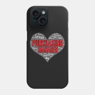 Purchasing manager Heart Shape Word Cloud Design print Phone Case