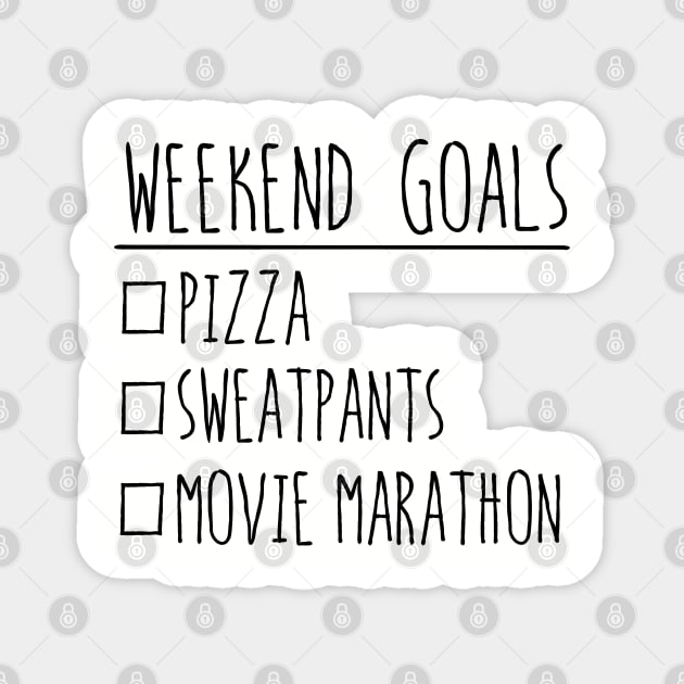 Weekend Goals Magnet by DetourShirts